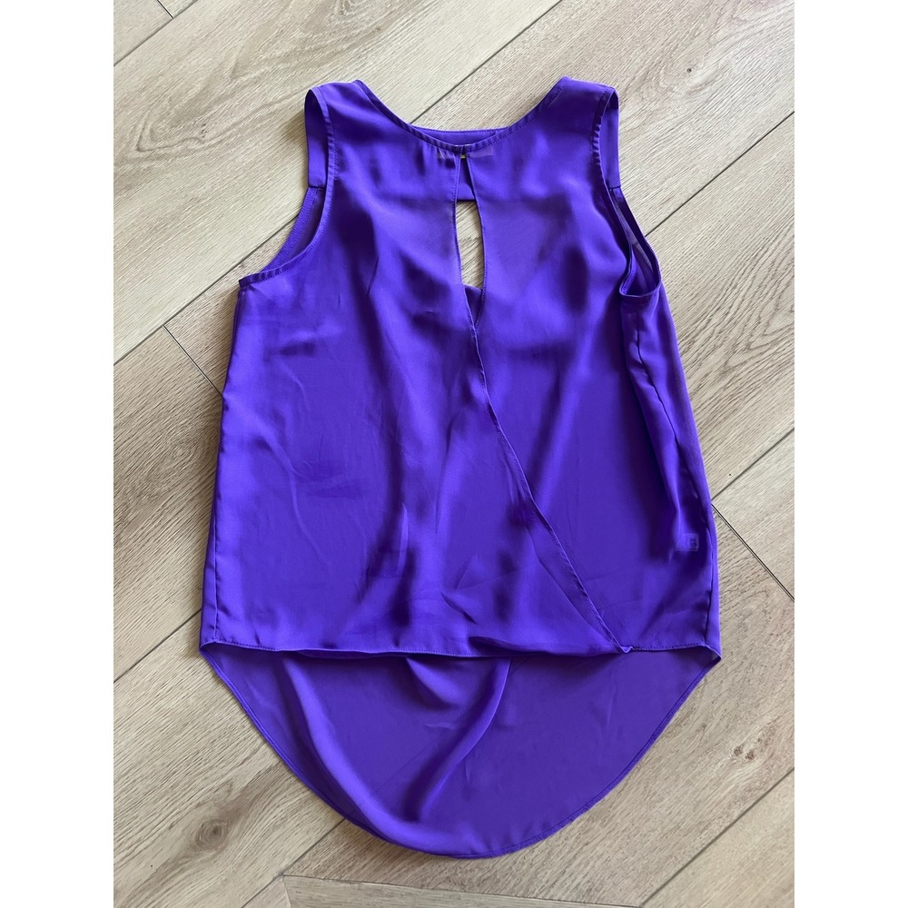 Aaron Ashe Purple Keyhole High Low Tank Top‎ - XS Sleeveless